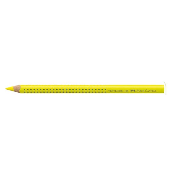 Matita evidenziatore Textliner Dry 1148 Grip Jumbo - diametro mina 5,4mm - giallo - Faber Castell