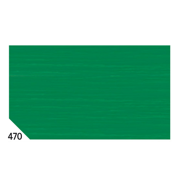 Carta crespa - 50x250cm - 60gr - verde bandiera 470 - Sadoch - Conf.10 rotoli
