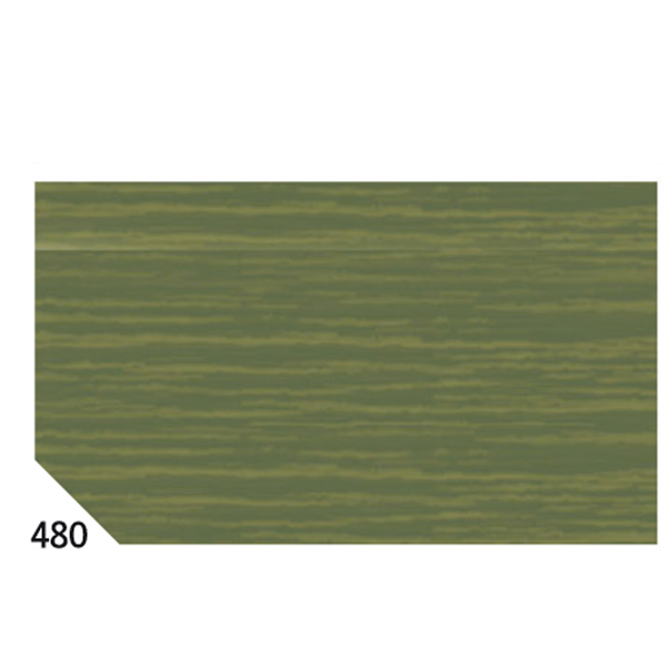 Carta crespa - 50x250cm - 60gr - verde oliva 480 - Sadoch - Conf.10 rotoli