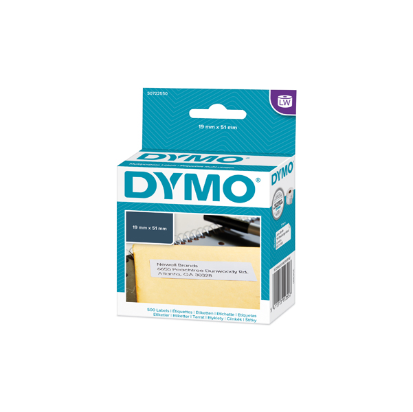 Rotolo 500 etichette LW 113550 - 19x51 mm - multiuso rimovibile - bianco - Dymo