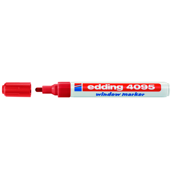 Marcatore Edding 4095  - punta tonda da 2,00-3,00mm - rosso - Edding