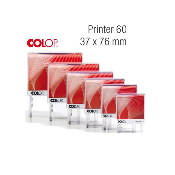 Timbro Printer 60 - autoinchiostrante - 37x76 mm - 8 righe - Colop