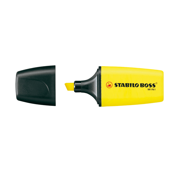 Evidenziatore Boss Mini - punta scalpello - tratto 2,0-5,0mm - giallo - Stabilo