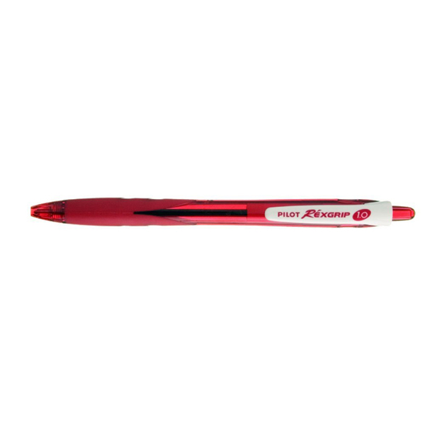 Penna a sfera a scatto Rexgrip Begreen - punta 1,0mm - rosso - Pilot