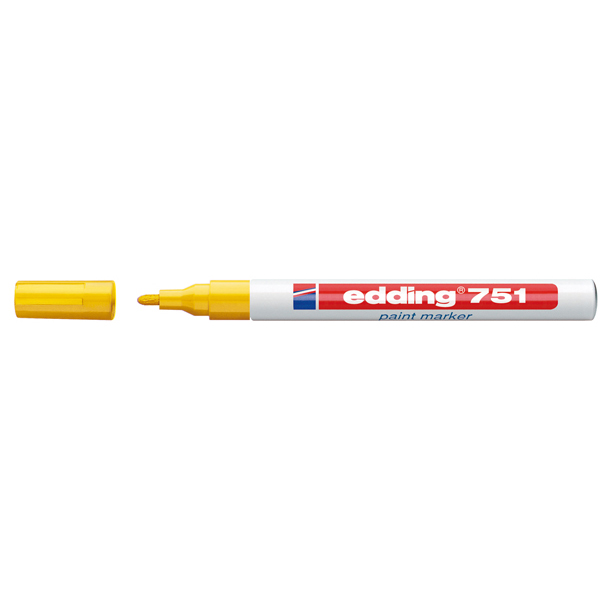 Marcatore 751 - punta fine da 1,0 a 2,0mm - giallo - Edding