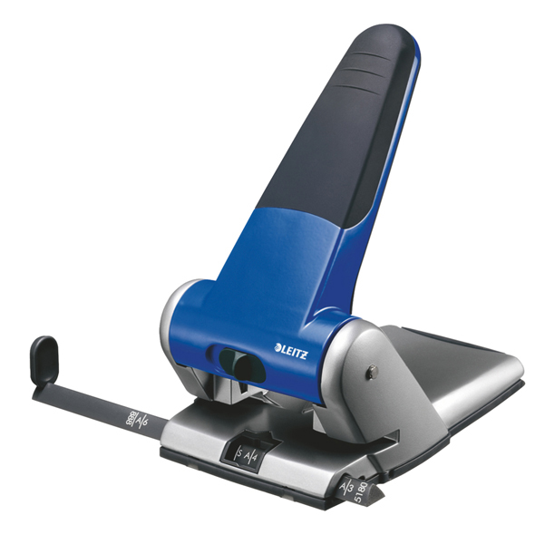 Perforatore 5180 - passo 8 cm - massimo 65 fogli - 2 fori - blu - Leitz