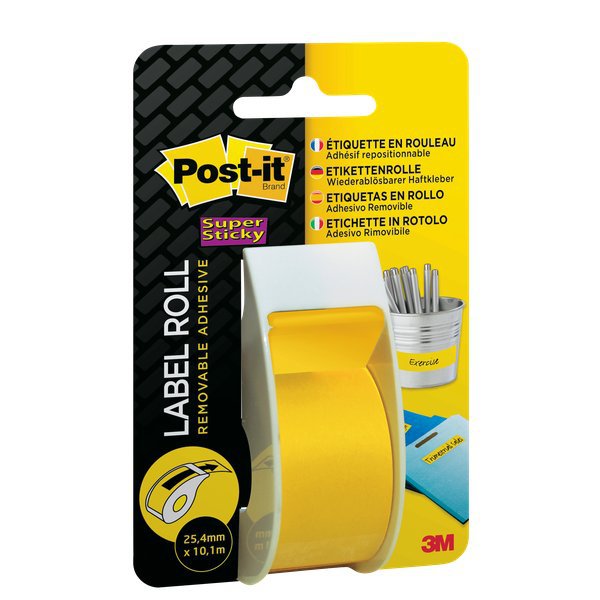 Etichette Post-it  Super Sticky riposizionabili in rotolo