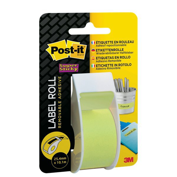 Etichette Post-it  Super Sticky riposizionabili in rotolo