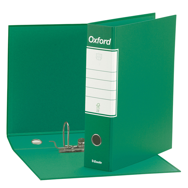 Registratore Oxford G83 - dorso 8 cm - commerciale 23x30 cm - verde - Esselte