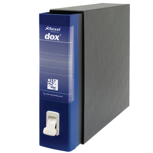 Registratore Dox 2 - dorso 8 cm - protocollo 23x34 cm - blu - Esselte