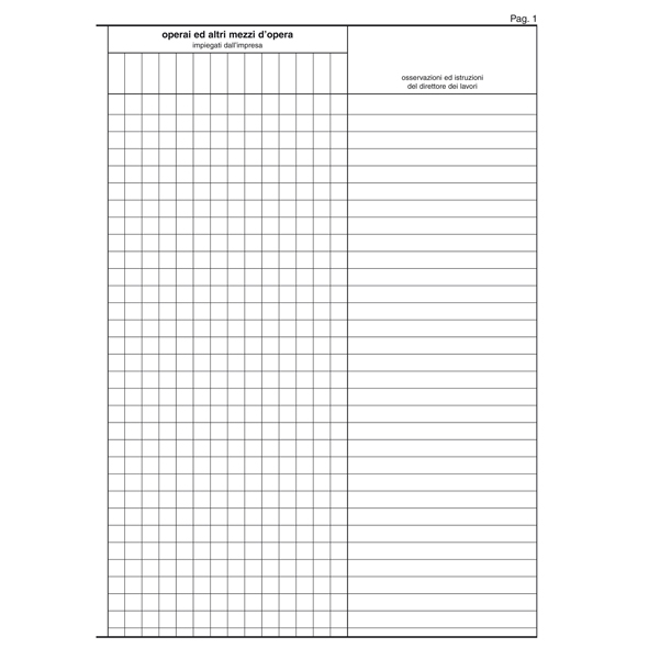 Registro giornale lavori - 31 x 21cm - 47pg - numerate - Edipro