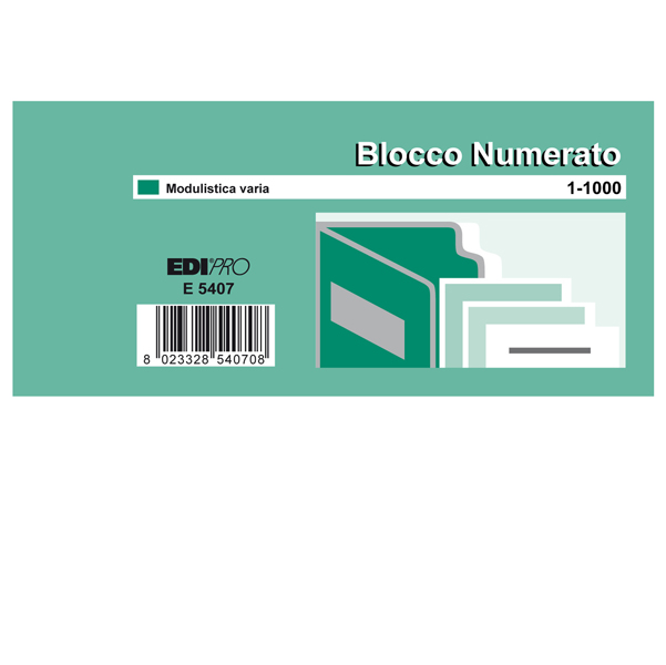 Blocchi numerati (1/100) - 5 colori assortiti - 6 x 13cm - Edipro