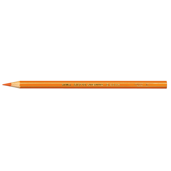Supermina pastelli colorati - esagonali Ø 7,6mm lunghezza 18cm e mina Ø 3,8mm - arancione - Giotto