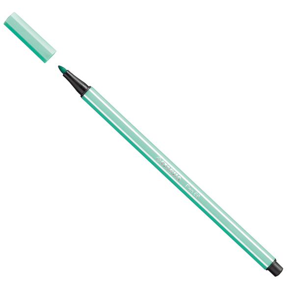 Pennarello Pen 68  punta feltro -  tratto 1,00mm - verde ghiaccio - Stabilo - conf. 10 pezzi