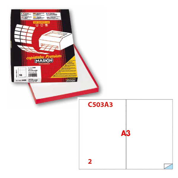 Poliestere adesivo c/503 trasparente opaco 50fg A4 210x297mm (1et/fg) laser