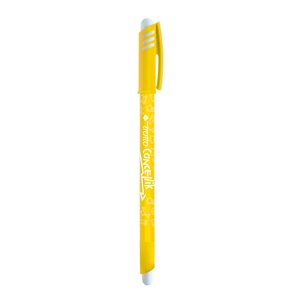 Penna a sfera cancellabile Cancellik - punta 1,0mm - giallo - Tratto