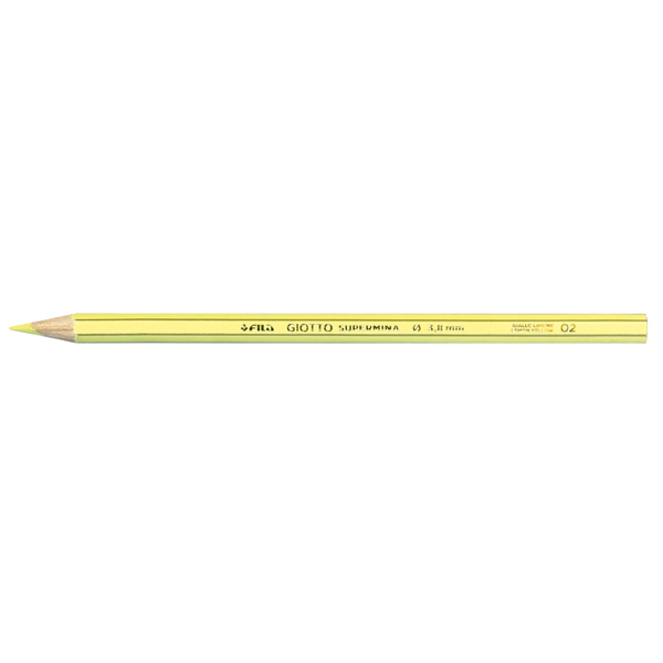 Supermina pastelli colorati - esagonali Ø 7,6mm lunghezza 18cm e mina Ø 3,8mm - giallo limone - Giotto