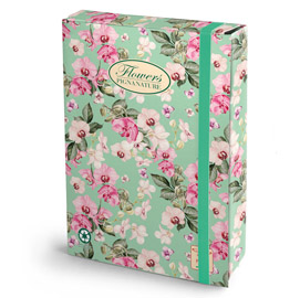 Cartella progetti Nature Flowers - 26x34cm - dorso 7cm - con elastico - Pigna