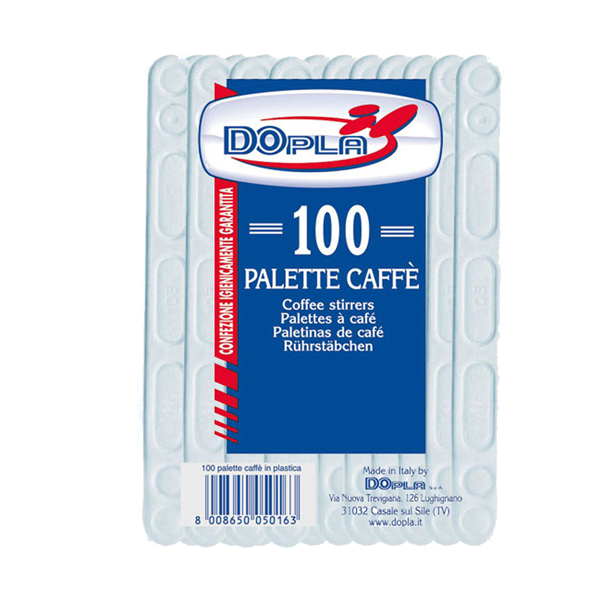 Palette per caffè - polistirene - Dopla - conf. 100 pezzi