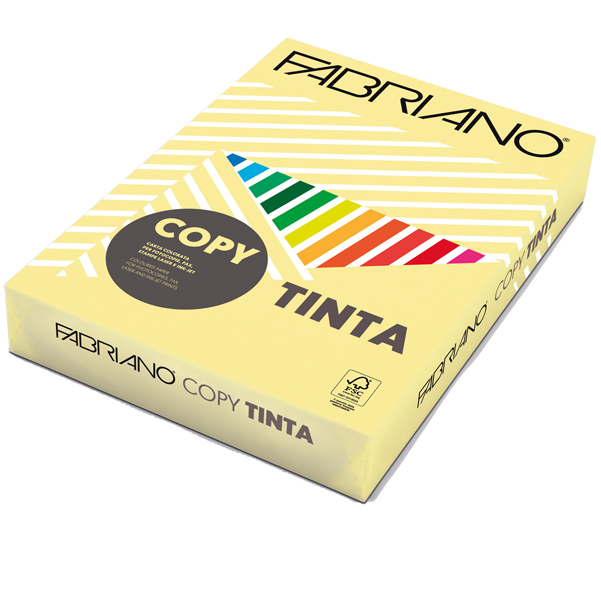 Carta Copy Tinta - A4 - 80 gr - colore tenue banana - Fabriano - conf. 500 fogli