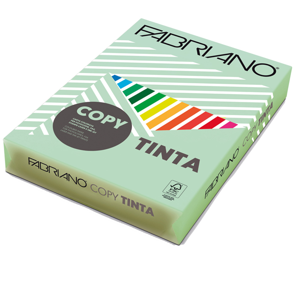 Carta Copy Tinta - A4 - 80 gr - colore tenue acquamarina - Fabriano - conf. 500 fogli