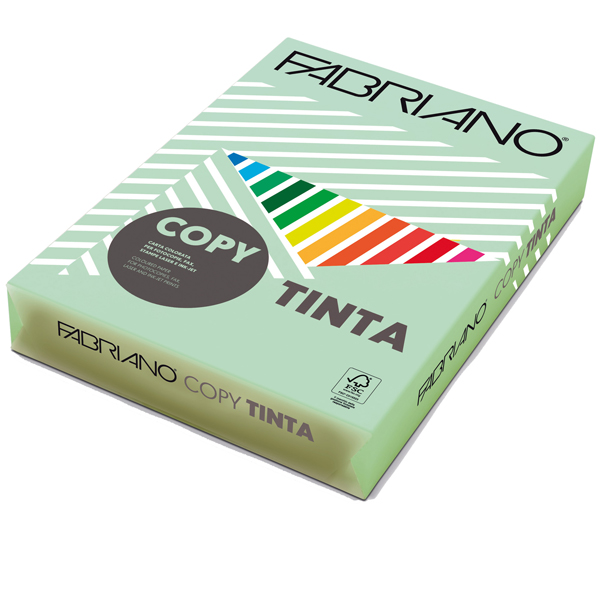 Carta Copy Tinta - A4 - 80 gr - colore tenue verde chiaro - Fabriano - conf. 500 fogli