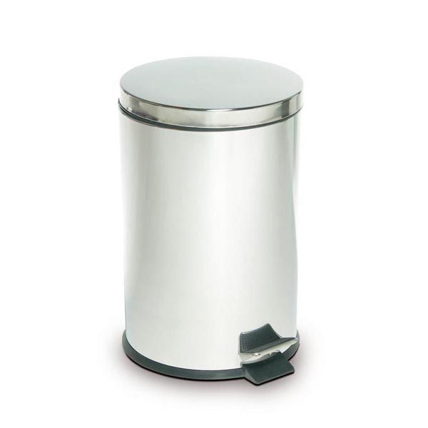 Pattumiera a pedale - diametro 29,2 cm - altezza 44,5 cm - 20 L - acciaio inox - StilCasa