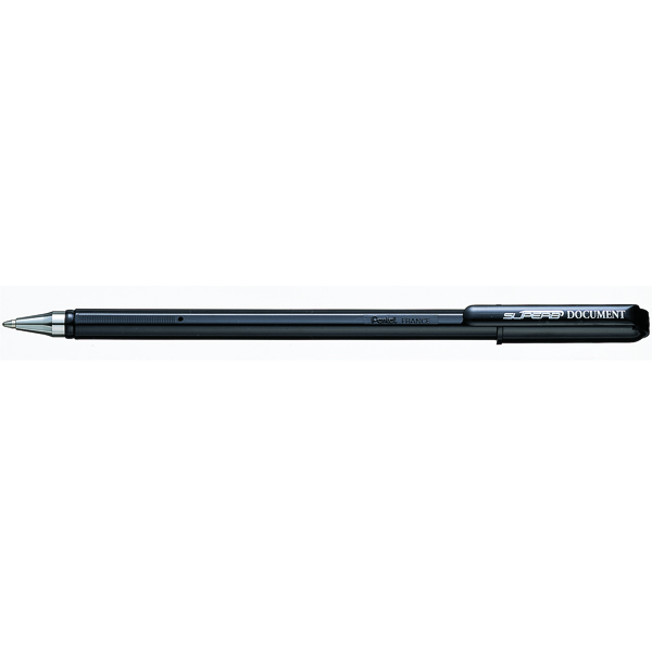 Penna a sfera con cappuccio Superb Document  - punta 1,0mm - nero - Pentel