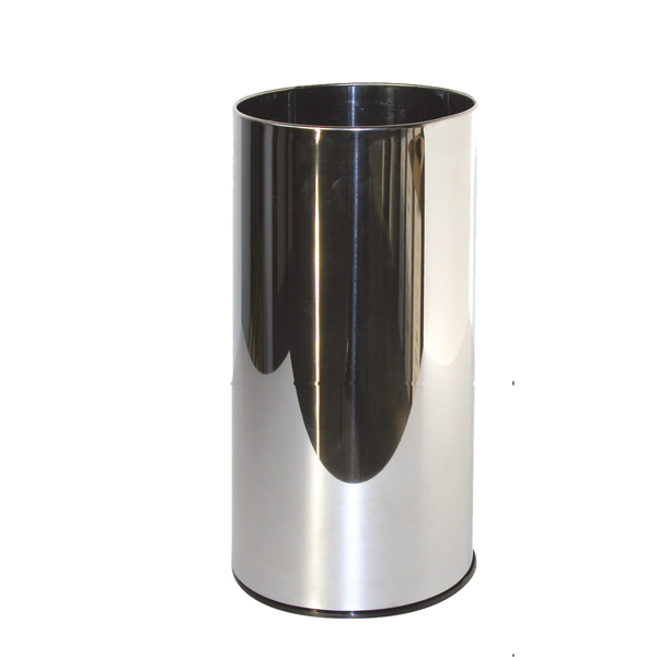 Portaombrelli tondo - metallo - diametro 24 cm - altezza 49 cm - 20 litri - inox - StilCasa