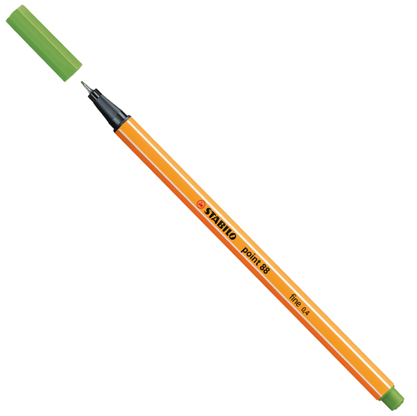 Fineliner Point 88 - tratto 0,4mm - verde mela - Stabilo