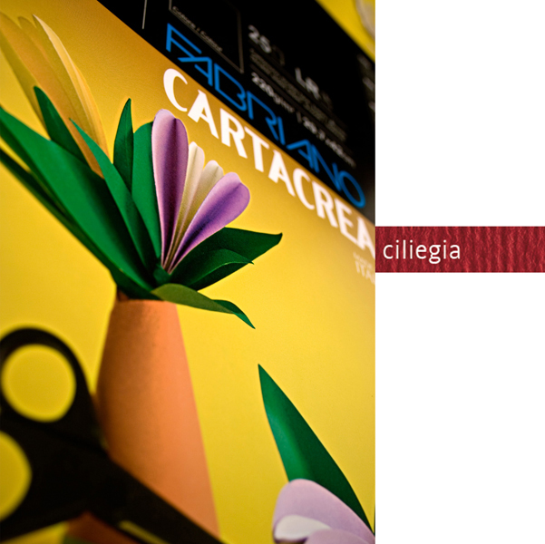 Cartoncino CartaCrea - 35x50cm - 220gr - ciliegia - Fabriano -  blister 10 fogli
