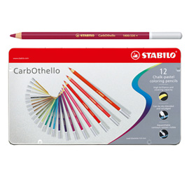 Stabilo Carb0thello Carboncino - tratto 4,40mm - scatola in metallo - Stabilo - Astuccio 12 colori
