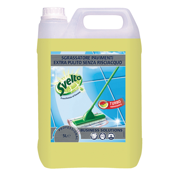 Sgrassatore per pavimenti - limone - Svelto - tanica da 5 L