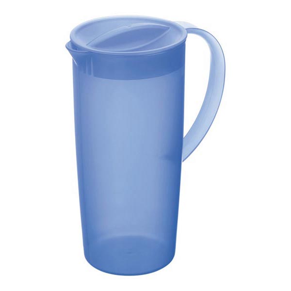 Caraffa con coperchio - 16x10,5x22,5 cm - PPL - 1,2 L - blu - Rotho