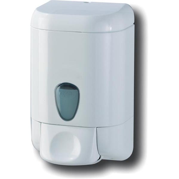 Dispenser da muro Prestige per sapone liquido - capacità 1 L - bianco/azzurro trasparente - Mar Plast