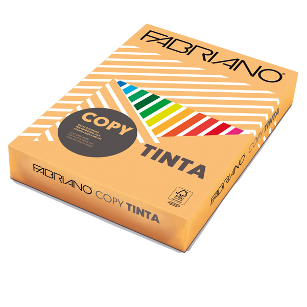 Carta Copy Tinta - A3 - 80 gr - colore tenue albicocca - Fabriano - conf. 250 fogli