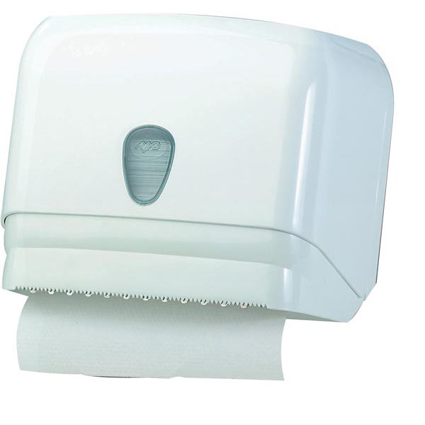 Dispenser per asciugamani in rotolo/fogli - 30x19,5x25,1 cm - bianco - Mar Plast