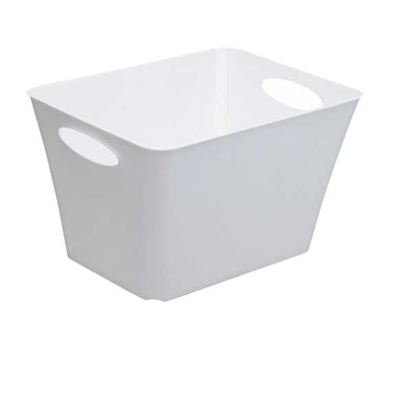 Contenitore Living Box - 43,1x32,1x26 cm - 24 L - PPL - bianco lucido - Rotho