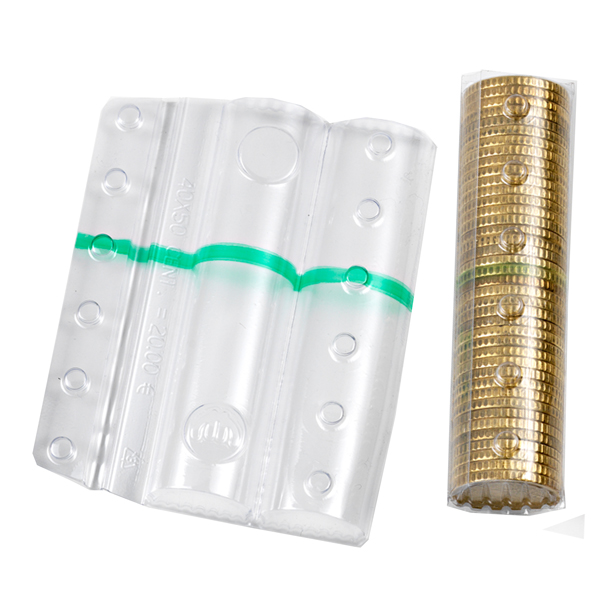 1PZ Blister portamonete - 50 cent - fascia verde - Iternet - sacchetto da  100 blister 