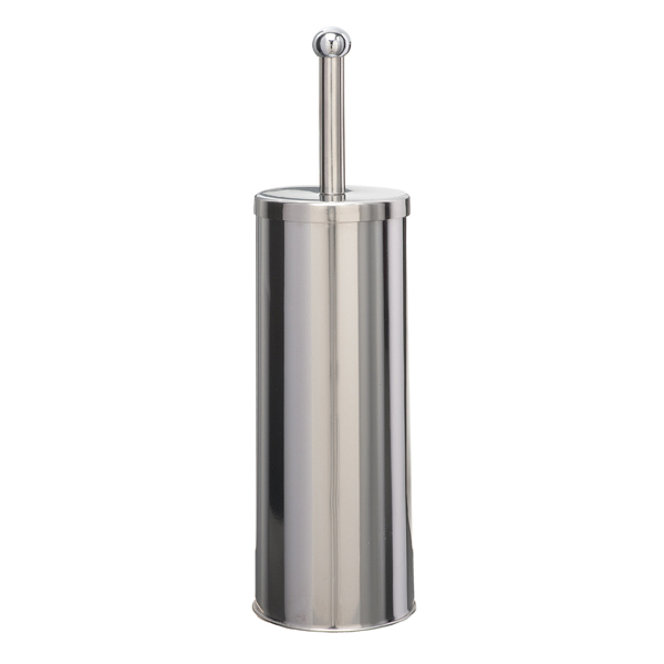 Portascopino Basic Metal - da terra - diametro 9,8 cm - altezza 38 cm - acciaio inox - Medial International