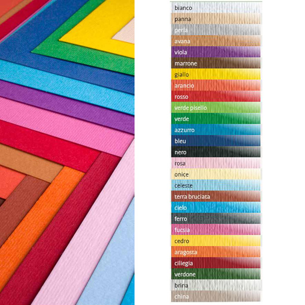 Cartoncino Elle Erre - 50x70cm - 220gr - aragosta 26 - Fabriano - blister 20 fogli