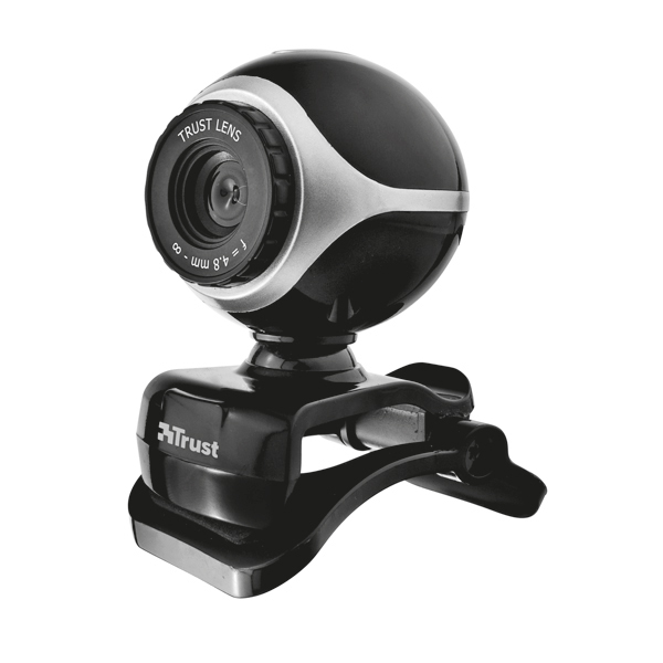 Webcam Exis - microfono integrato - nero/silver - Trust