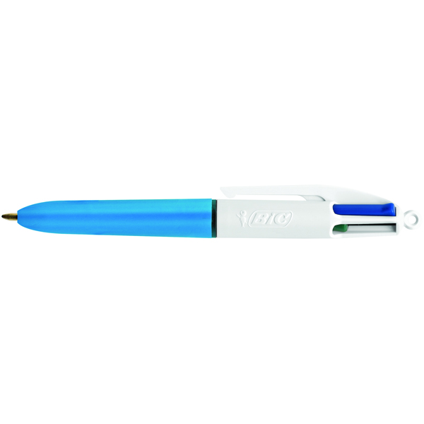 Penna a sfera a scatto 4 Colours Mini -nero, blu, rosso, verde - punta 1,0mm - Bic - scatola 12 penne