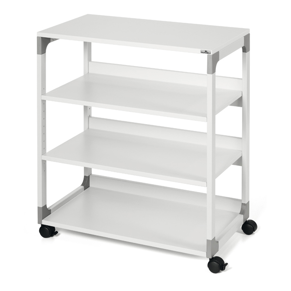 Mobile/carrello Multifunzione System 88 - 75x43,2x87,9 cm - 4 ripiani - con ruote - grigio - Durable