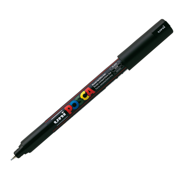 Marcatore a base d\acqua Uni Posca Pen PC1M - punta extra fine 0,7mm - nero  - Uni Mitsubishi
