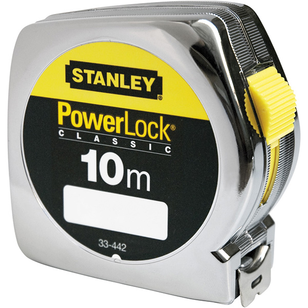 Flessometro PowerLock - 10 mt - metallo - Stanley