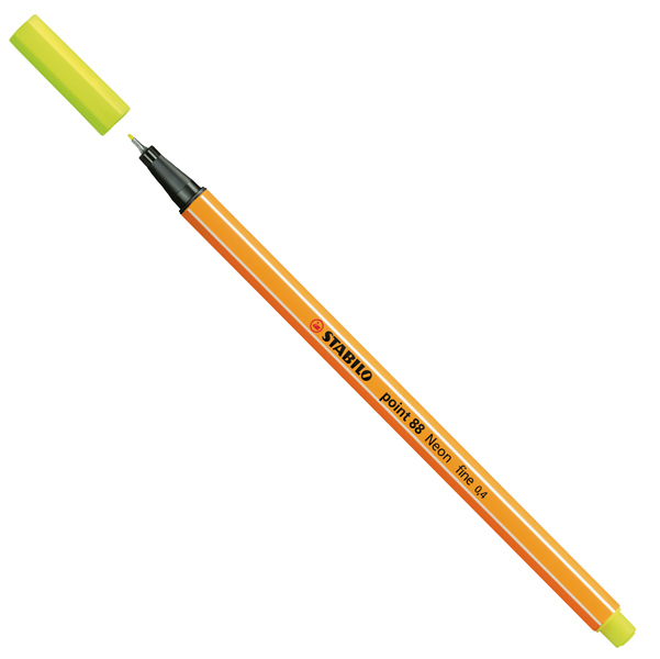 Fineliner Point 88  - tratto 0,4mm - giallo neon - Stabilo