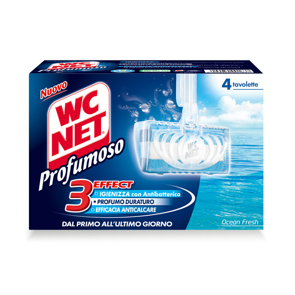 Tavoletta Profumoso Ocean Fresh - WC Net - 4 gabbiette da 34 gr