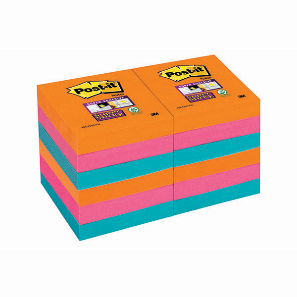 Blocco foglietti Post it® Super Sticky - colore Bangkok - 47,6 x 47,6mm - 90 fogli - Post it®