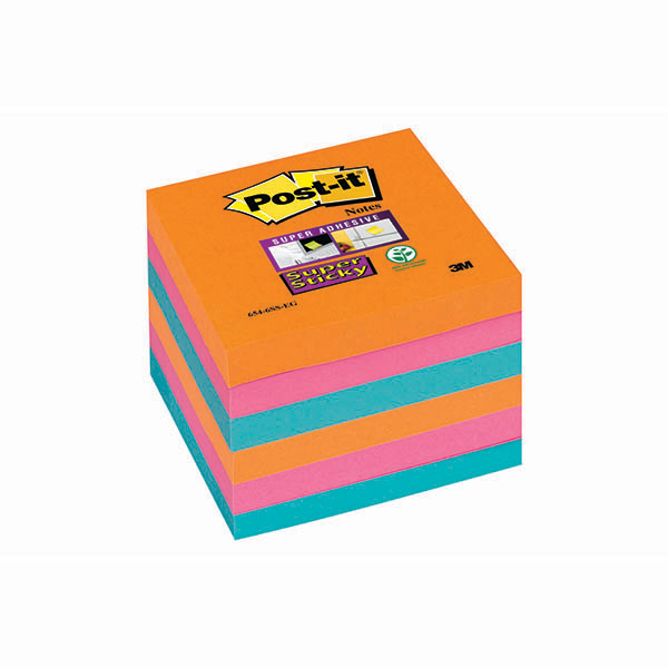 Blocco foglietti Post it® Super Sticky - colore Bangkok - 76 x 76mm - 90 fogli - Post it®